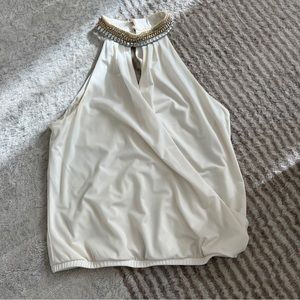 bebe rhinestone halter blouse